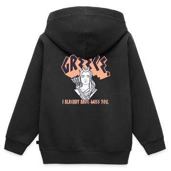 Antike Griechische Mythologie und Griechisches - Kinder Premium Organic Zip Hoodie - Schwarz - Hinten - AI Model Kid Male (0cm)