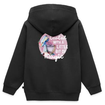 Boulangerie Baker Boulangerie Boulangerie Gâteau de confiserie - Sweat Premium à capuche zippé enfant bio - noir - Dos - AI Model Kid Male (0cm)