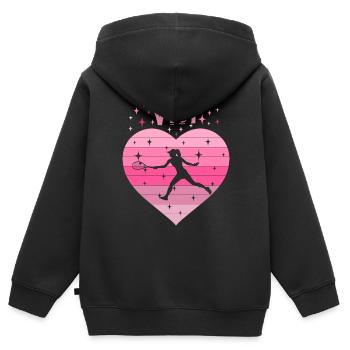 4. Geburtstag Tennis Tennisspielerin Mädchen - Kinder Premium Organic Zip Hoodie - Schwarz - Hinten - AI Model Kid Male (0cm)