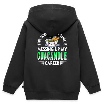 This Job Thing Sure Is Messing My Guacamole Career - Kinder Premium Organic Zip Hoodie - Schwarz - Hinten - AI Model Kid Male (0cm)