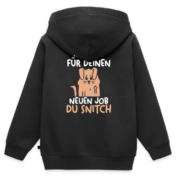 Abschied Arbeitskollege Neuer Job Jobwechsel - Kinder Premium Organic Zip Hoodie - Schwarz - Hinten - AI Model Kid Male (0cm)