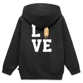 Dear Meerkats - Kids Premium Organic Zip-up Hoodie - black - Back - AI Model Kid Male (0cm)