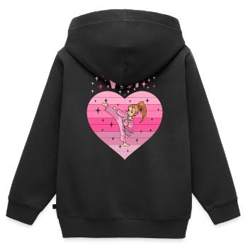 4. Geburtstag Tochter Mädchen Kampfsport Judo - Kinder Premium Organic Zip Hoodie - Schwarz - Hinten - AI Model Kid Male (0cm)