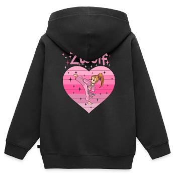 12. Geburtstag Tochter Mädchen Kampfsport Judo - Kinder Premium Organic Zip Hoodie - Schwarz - Hinten - AI Model Kid Male (0cm)