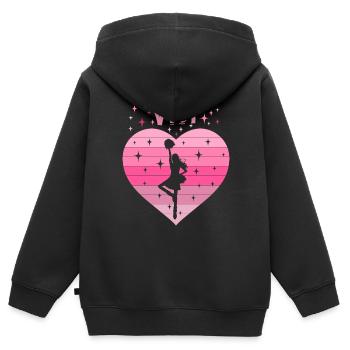 4. Geburtstag Tochter Mädchen Cheerleader - Kinder Premium Organic Zip Hoodie - Schwarz - Hinten - AI Model Kid Male (0cm)