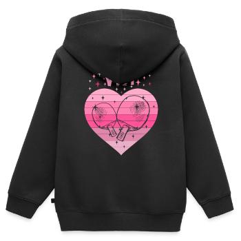 Tischtennis Mädchen 4. Geburtstag - Kinder Premium Organic Zip Hoodie - Schwarz - Hinten - AI Model Kid Male (0cm)