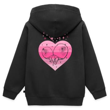Tischtennis Mädchen 6. Geburtstag - Kinder Premium Organic Zip Hoodie - Schwarz - Hinten - AI Model Kid Male (0cm)
