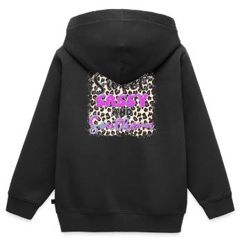 Musique country Rural Landei Country Musicien Maman - Sweat Premium à capuche zippé enfant bio - noir - Dos - AI Model Kid Male (0cm)