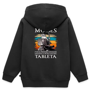 Moises Premier téléchargement de données tablette cloud - Sweat Premium à capuche zippé enfant bio - noir - Dos - AI Model Kid Male (0cm)