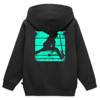 Stunt Scooter pour enfants Stunt Scooter Scooter - Sweat Premium à capuche zippé enfant bio - noir - Dos - AI Model Kid Male (0cm)