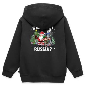Funny Christmas 2022 Aktuelle Veranstaltungen Weihnachten - Kinder Premium Organic Zip Hoodie - Schwarz - Hinten - AI Model Kid Male (0cm)