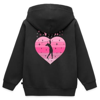 4. Geburstag Golf Golferin Mädchen Tochter - Kinder Premium Organic Zip Hoodie - Schwarz - Hinten - AI Model Kid Male (0cm)
