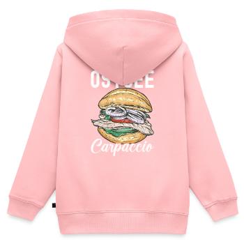 Ostsee Heimat Norddeutschland - Kinder Premium Organic Zip Hoodie - Rosa - Hinten - AI Model Kid Female (0cm)