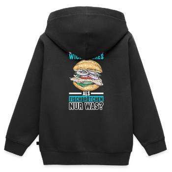 Ostsee Heimat Norddeutschland - Kinder Premium Organic Zip Hoodie - Schwarz - Hinten - AI Model Kid Male (0cm)