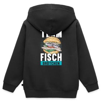 Ostsee Heimat Norddeutschland - Kinder Premium Organic Zip Hoodie - Schwarz - Hinten - AI Model Kid Male (0cm)