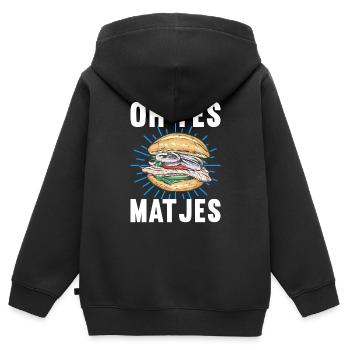 Ostsee Heimat Norddeutschland - Kinder Premium Organic Zip Hoodie - Schwarz - Hinten - AI Model Kid Male (0cm)
