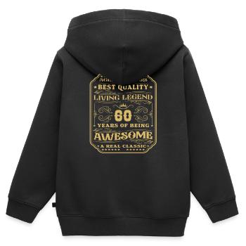 60 Geburtstag 60 Jahre Mann 60 jahre legende 60 - Kinder Premium Organic Zip Hoodie - Schwarz - Hinten - AI Model Kid Male (0cm)