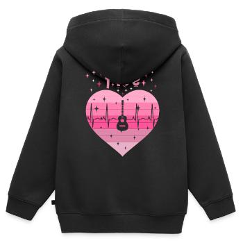 5. Geburstag Gitarre Gitaristin Mädchen Tochter - Kinder Premium Organic Zip Hoodie - Schwarz - Hinten - AI Model Kid Male (0cm)