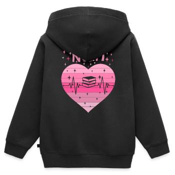 9. Geburtstag Lesen Bücher Buch Mädchen Tochter - Kinder Premium Organic Zip Hoodie - Schwarz - Hinten - AI Model Kid Male (0cm)