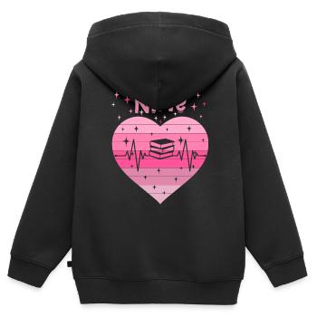 9. Geburtstag Lesen Bücher Buch Mädchen Tochter - Kinder Premium Organic Zip Hoodie - Schwarz - Hinten - AI Model Kid Male (0cm)