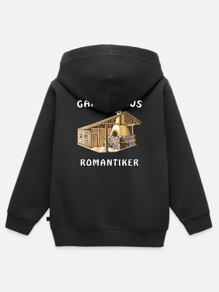 GARTENHAUS ROMANTIKER - Kinder Premium Organic Zip Hoodie - Schwarz