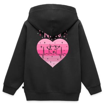 9. Geburtstag Hund Frauchen Mädchen Tochter - Kinder Premium Organic Zip Hoodie - Schwarz - Hinten - AI Model Kid Male (0cm)