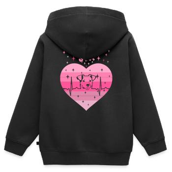 6. Geburtstag Hund Frauchen Mädchen Tochter - Kinder Premium Organic Zip Hoodie - Schwarz - Hinten - AI Model Kid Male (0cm)
