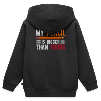 Stift - Kinder Premium Organic Zip Hoodie - Schwarz - Hinten - AI Model Kid Male (0cm)