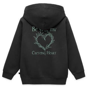 Antike Griechische Mythologie und Griechisches - Kinder Premium Organic Zip Hoodie - Schwarz - Hinten - AI Model Kid Male (0cm)