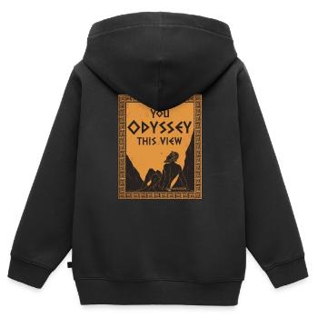 Antike Griechische Mythologie und Griechischer - Kinder Premium Organic Zip Hoodie - Schwarz - Hinten - AI Model Kid Male (0cm)