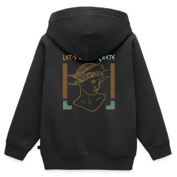 Antike Griechische Mythologie und Griechisches - Kinder Premium Organic Zip Hoodie - Schwarz - Hinten - AI Model Kid Male (0cm)
