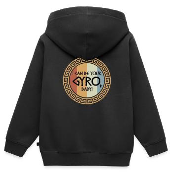 Antike Griechische Mythologie und Griechisches - Kinder Premium Organic Zip Hoodie - Schwarz - Hinten - AI Model Kid Male (0cm)