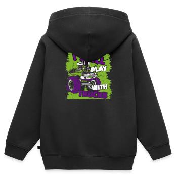 Monster Truck Auto Trucks - Kids Premium Organic Zip-up Hoodie - black - Back - AI Model Kid Male (0cm)