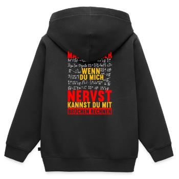 Mathe Mathelehrer - Kinder Premium Organic Zip Hoodie - Schwarz - Hinten - AI Model Kid Male (0cm)