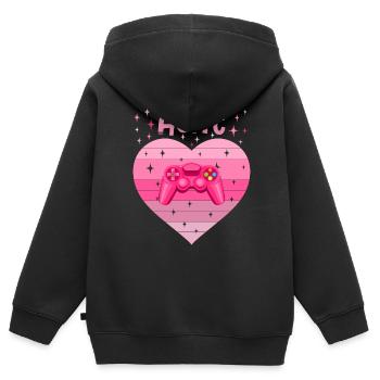 Mädchen Tochter 8. Geburstag Gaming Controller - Kinder Premium Organic Zip Hoodie - Schwarz - Hinten - AI Model Kid Male (0cm)