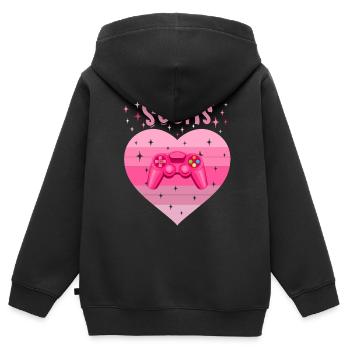 Mädchen Tochter 6. Geburstag Gaming Controller - Kinder Premium Organic Zip Hoodie - Schwarz - Hinten - AI Model Kid Male (0cm)