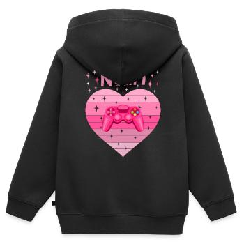 Mädchen Tochter 9. Geburstag Gaming Controller - Kinder Premium Organic Zip Hoodie - Schwarz - Hinten - AI Model Kid Male (0cm)