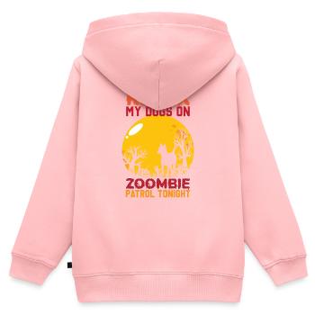 Entspannen Sie sich My Dogs auf Zombie-Benzin heute Abend Halloween - Kinder Premium Organic Zip Hoodie - Rosa - Hinten - AI Model Kid Female (0cm)