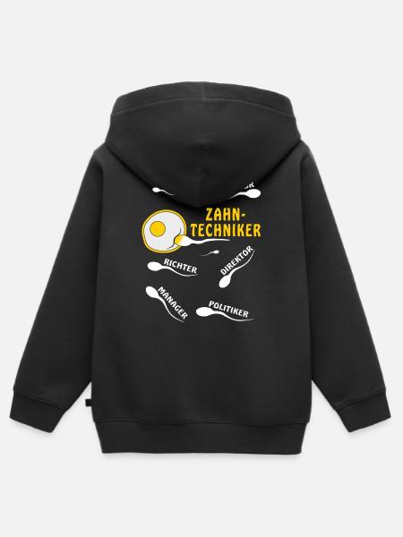 ZAHNTECHNIKER - Kinder Premium Organic Zip Hoodie - Schwarz
