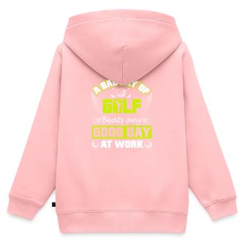 Bad Day of Golf - Kinder Premium Organic Zip Hoodie - Rosa - Hinten - AI Model Kid Female (0cm)