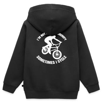 Radfahren Fahrrad Radeln Mountainbike Fahrradtour - Kinder Premium Organic Zip Hoodie - Schwarz - Hinten - AI Model Kid Male (0cm)