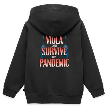Sans mon alto, je ne peux pas survivre à cette pandémie - Sweat Premium à capuche zippé enfant bio - noir - Dos - AI Model Kid Male (0cm)