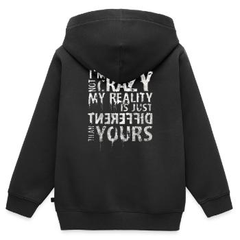 Weisheit zitiert Buddha Text Leben Worte der Weisheit 4 - Kinder Premium Organic Zip Hoodie - Schwarz - Hinten - AI Model Kid Male (0cm)
