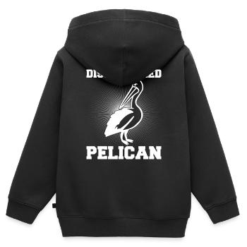 Pelikan Pelikane Vögel Wasservogel - Kinder Premium Organic Zip Hoodie - Schwarz - Hinten - AI Model Kid Male (0cm)