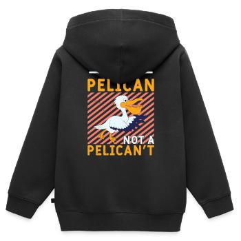 Pelikan Pelikane Vögel Wasservogel - Kinder Premium Organic Zip Hoodie - Schwarz - Hinten - AI Model Kid Male (0cm)