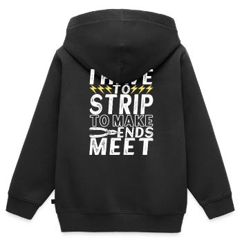 Technicien électricien en électronique - Sweat Premium à capuche zippé enfant bio - noir - Dos - AI Model Kid Male (0cm)