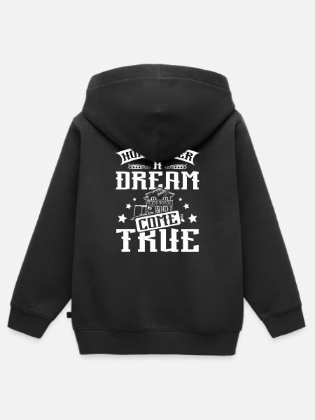 Homeowner a dream come true - Kinder Premium Organic Zip Hoodie - Schwarz