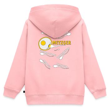 METZGER - Kinder Premium Organic Zip Hoodie - Rosa - Hinten - AI Model Kid Female (0cm)