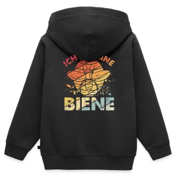Ich Bin Eine Biene Geschenk Imker Biene Bienen Flü - Kinder Premium Organic Zip Hoodie - Schwarz - Hinten - AI Model Kid Male (0cm)