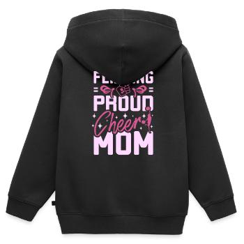 Retourner fièrement applaudir maman - Sweat Premium à capuche zippé enfant bio - noir - Dos - AI Model Kid Male (0cm)
